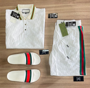 Ensemble Gucci (promotion pré-Black Friday) [Chemise + Short + Tong].