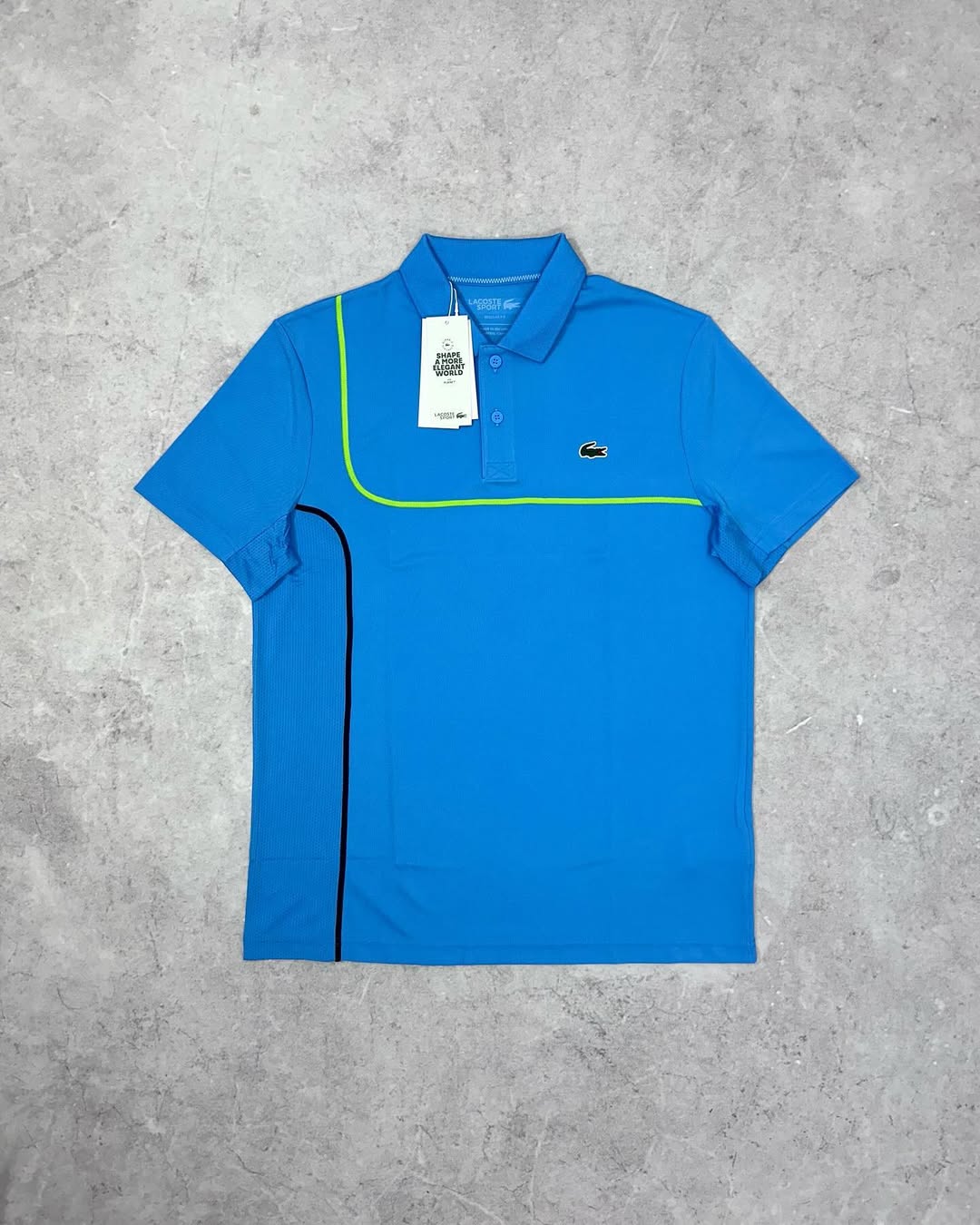 ENSEMBLE LACOSTE BLEU (CHEMISE+SHORT+CASQUETTE)