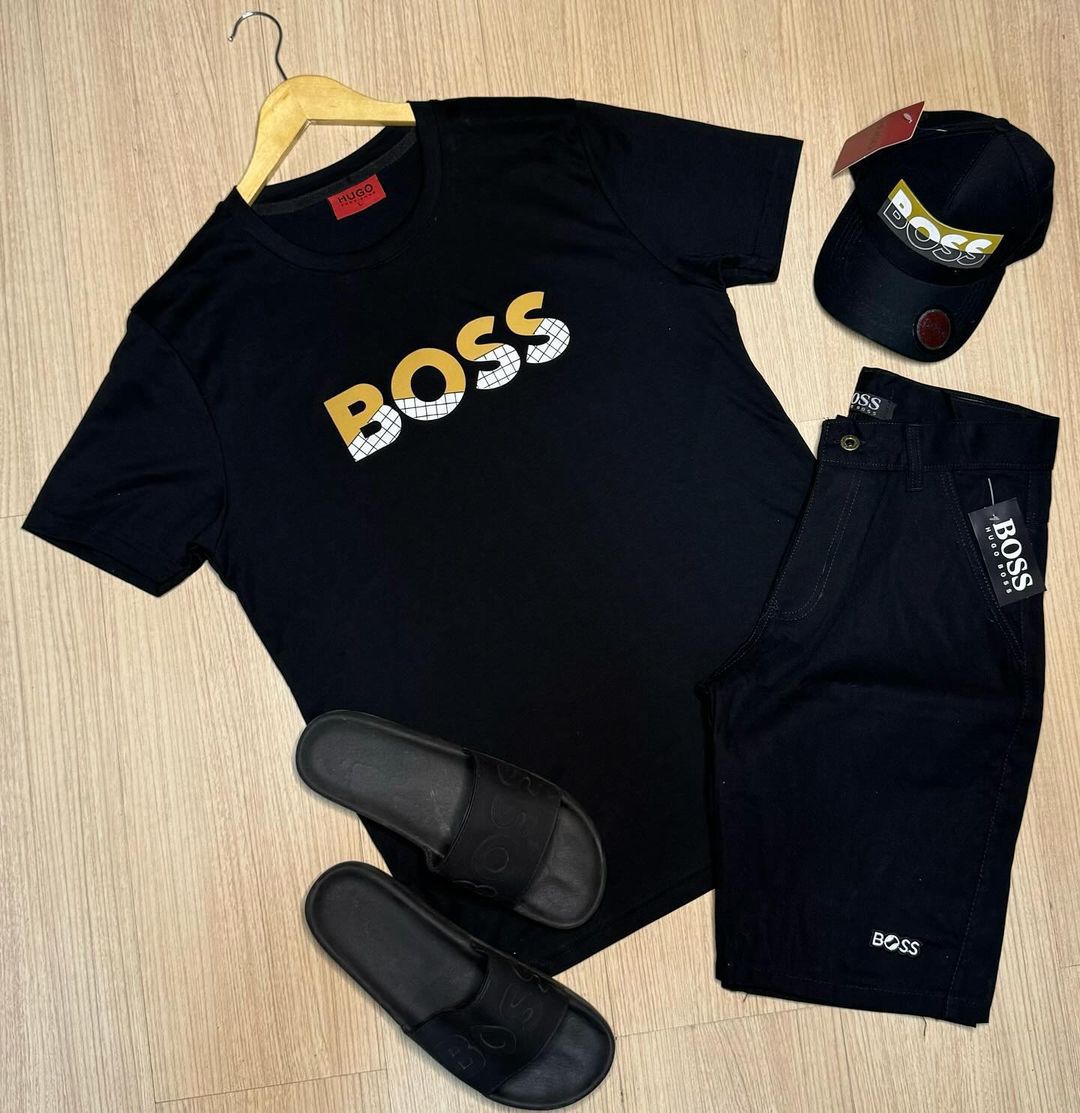 KIT BOSS COMPLET (CHEMISE + SHORT + CHAUSSURES + CASQUETTE) PRIX EN GROS