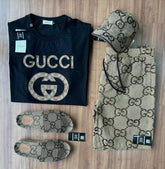 Kit de luxe Gucci (Promo Chaleur Black Friday) [CHEMISE + BERMUDA + CHAUSSURES]